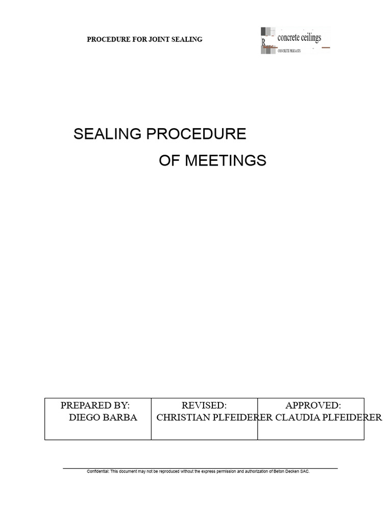 Joint Sealing Procedure Guidelines | PDF | Adhesive | Concrete
