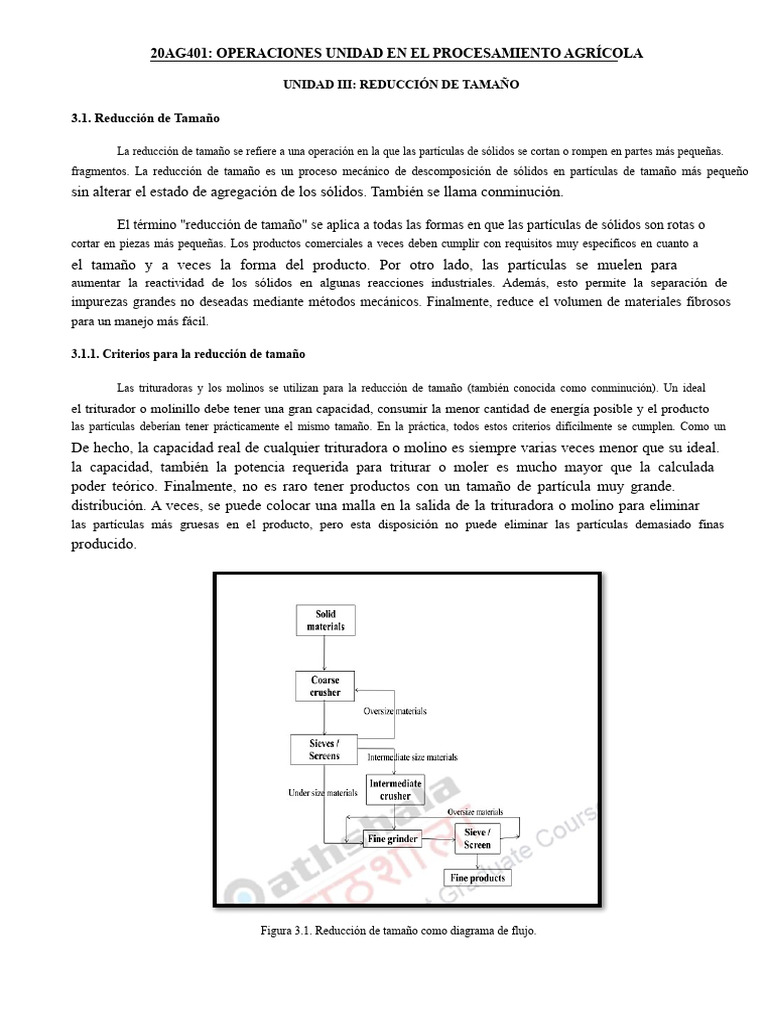 Reducción de Tamaño en Procesos Agrícolas | PDF | Deformación ...