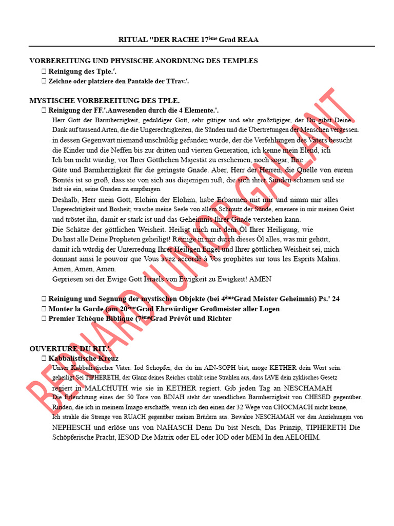Ritual Der Rache | PDF