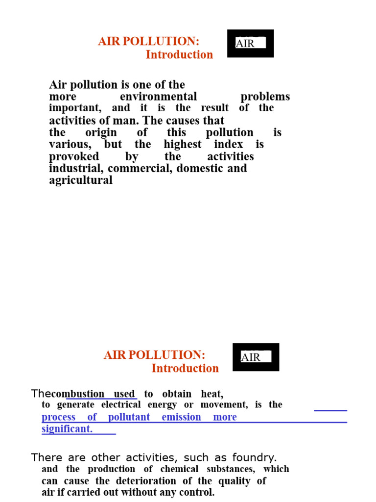 Understanding Air Pollution Causes and Effects | PDF | Air Pollution ...