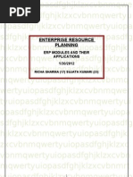 Enterprise Resource Planning: Erp Modules and Their Applications 1/30/2012