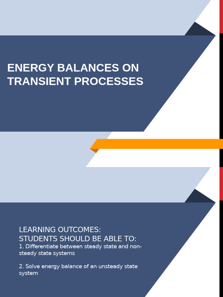 WK 10 E Balance On Transient Processes | PDF