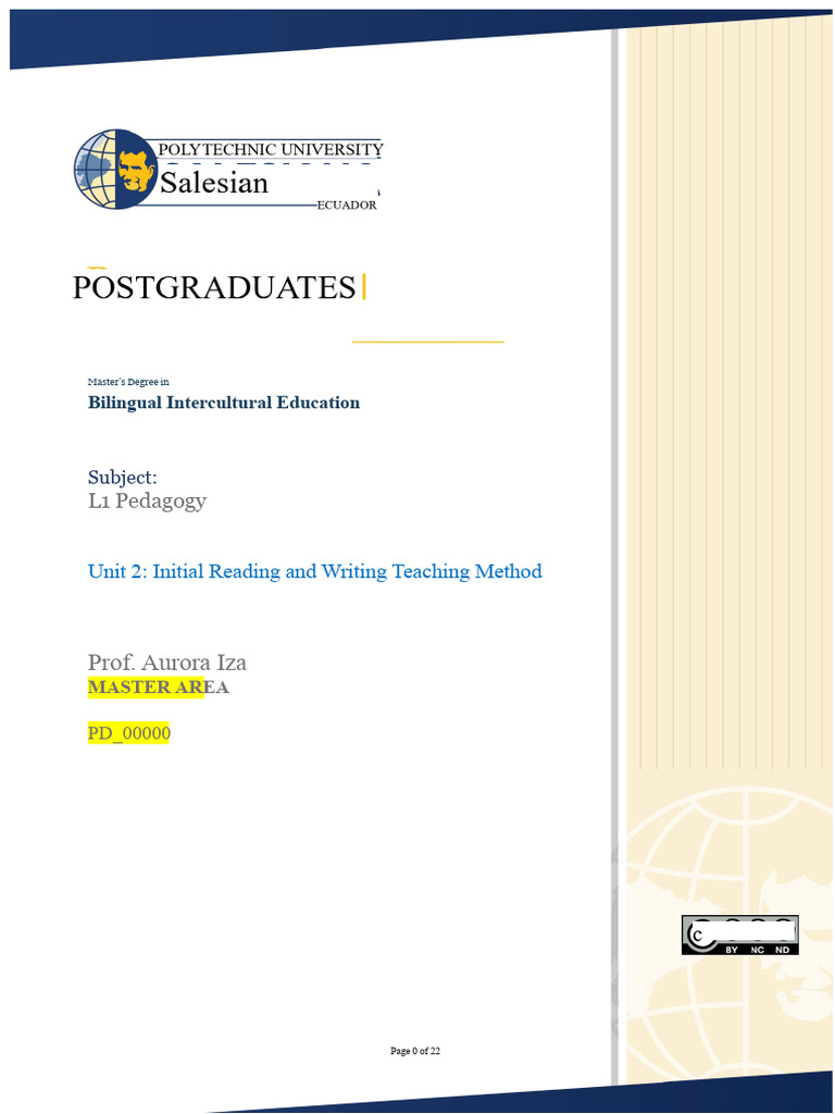 Initial Reading and Writing Methods | PDF | Syllable | Literacy