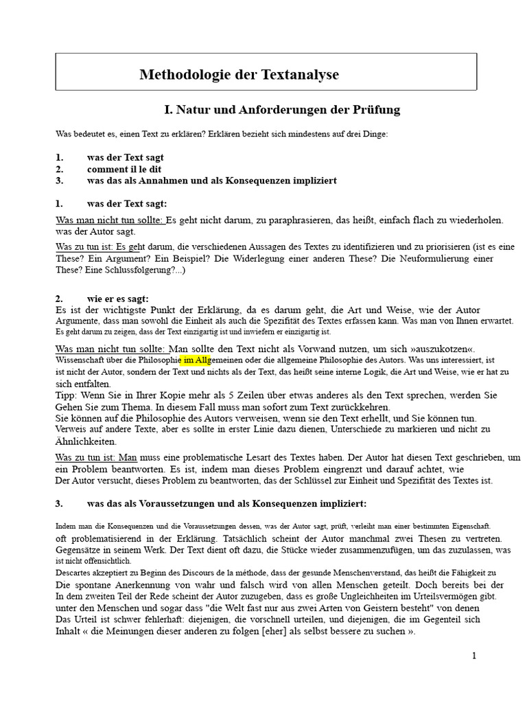 Methodologie Der Textinterpretation | PDF