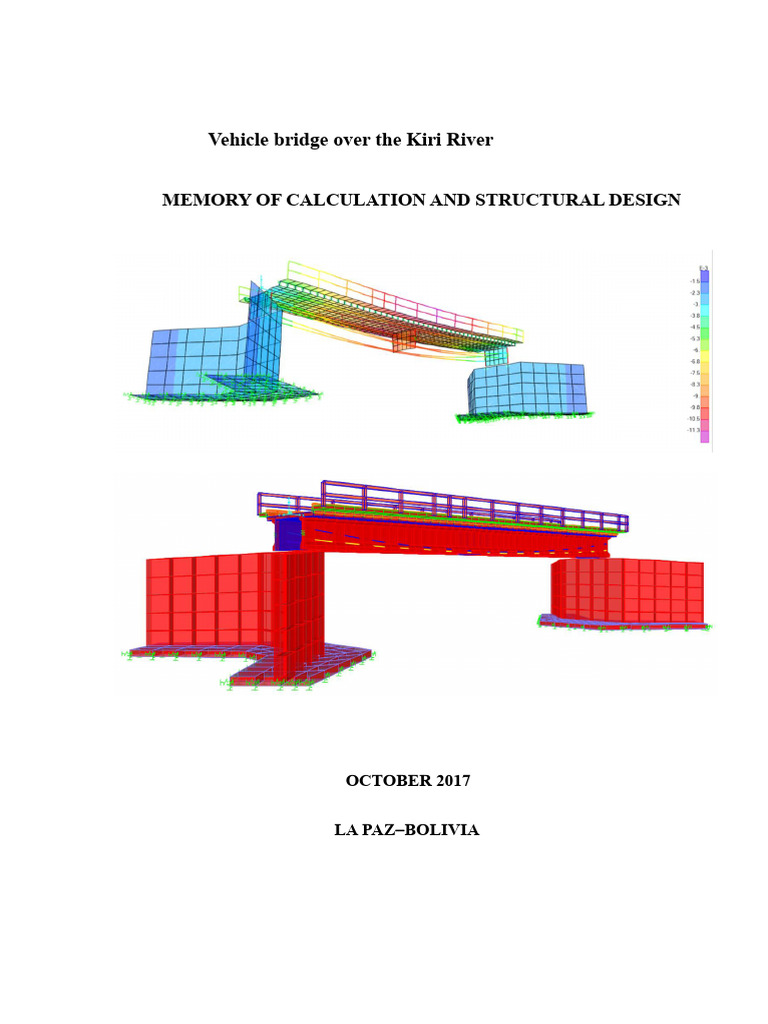 Kiri River Bridge Structural Design Report | PDF | Bending | Bridge