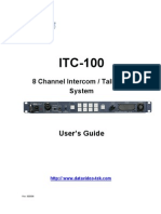 8 Channel Intercom / Talkback System: User's Guide