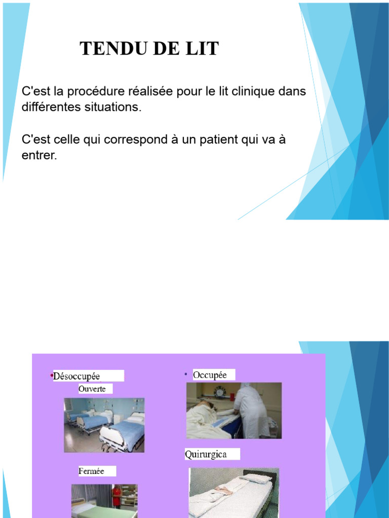 Procédures de Tendu de Lit en Clinique | PDF