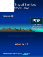 Silver Brazed Stainless Steel Cable: Presented by