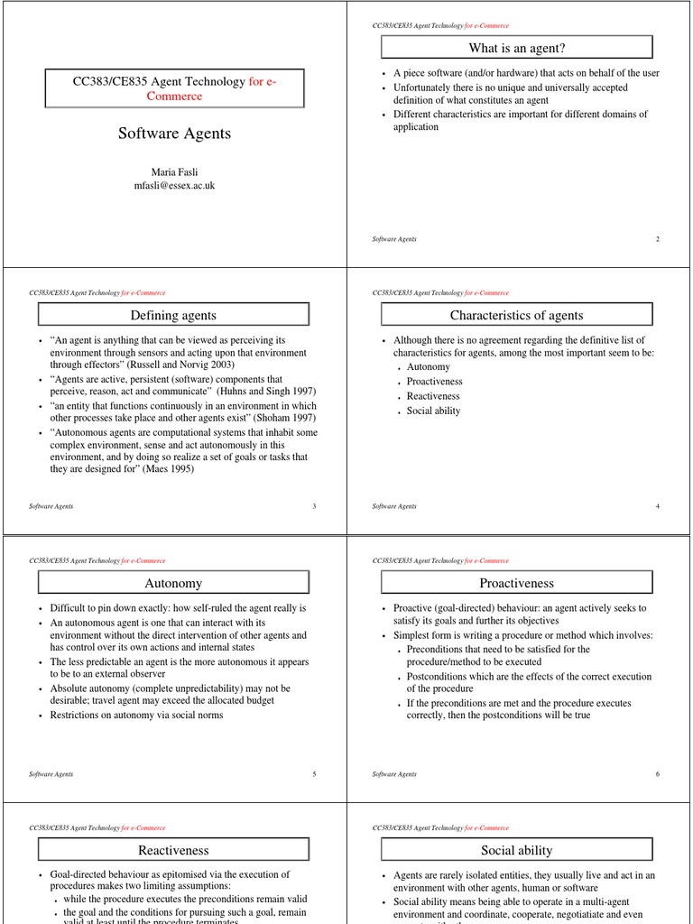 Understanding Software Agents in e-Commerce | PDF