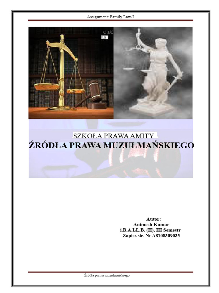 Źródła Prawa Muzułmańskiego | PDF
