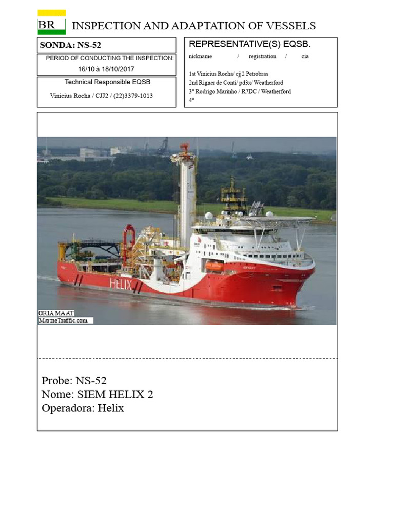 Vessel Inspection Report: NS-52 | PDF