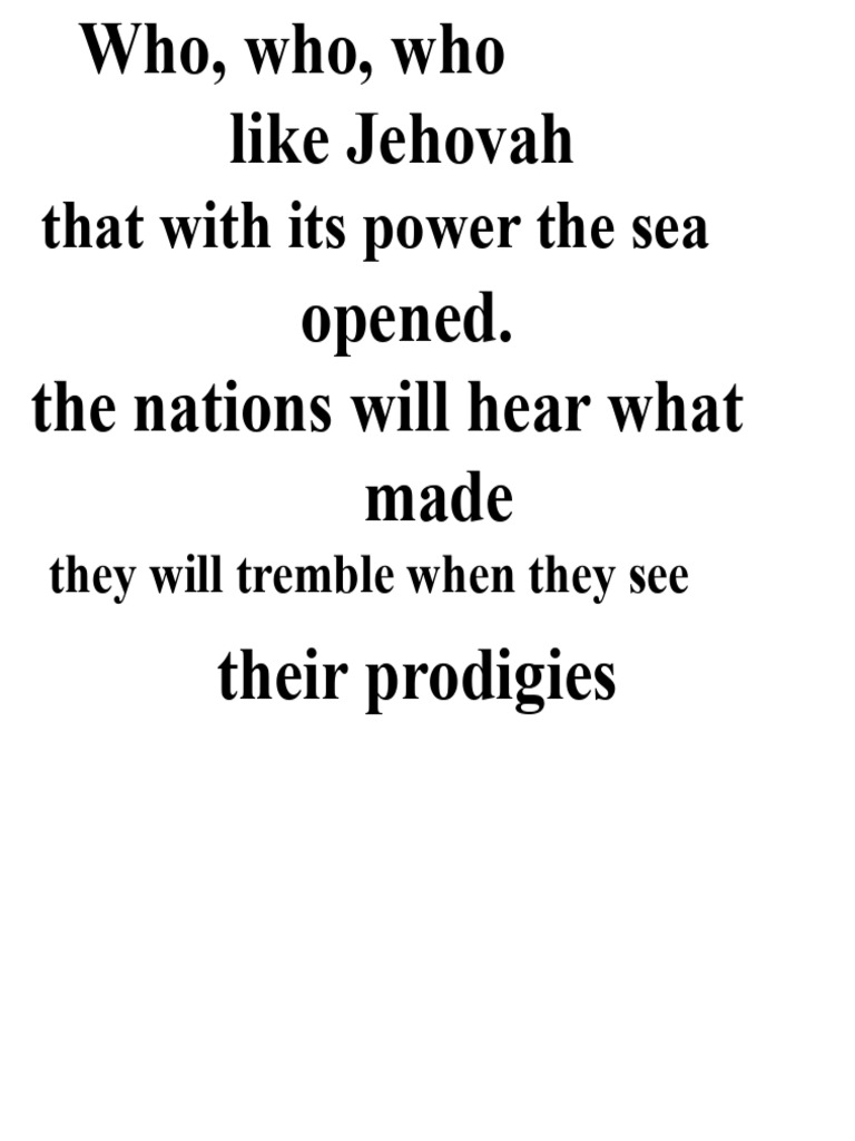 Praise and Worship Lyrics to Jehovah | PDF