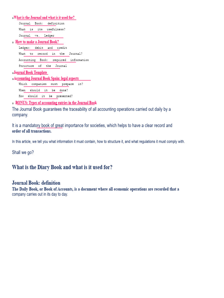 Journal Book: Structure and Usefulness | PDF | Debits And Credits ...