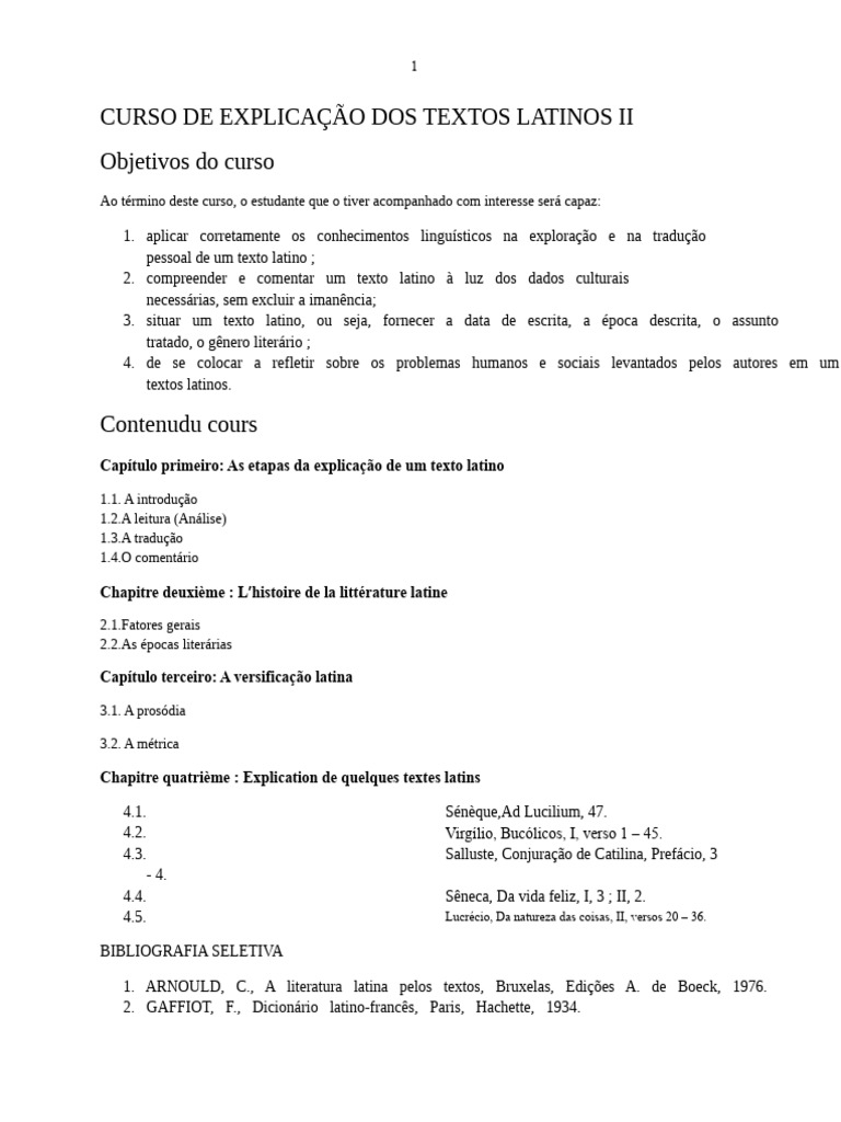 Curso de Tradução e Análise de Textos Latinos | PDF | Roma Antiga | Ovídio