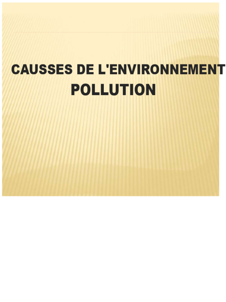 Causes et types de pollution environnementale | PDF | la pollution | Eau