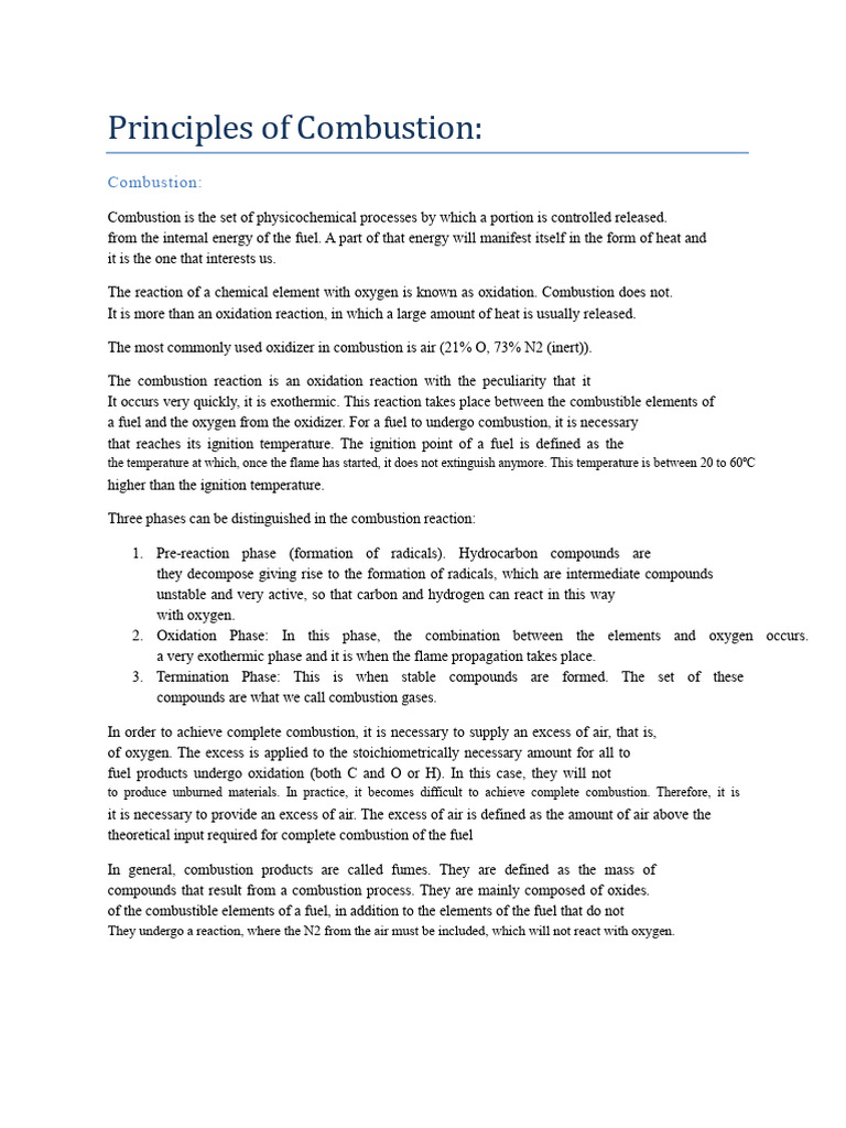 Understanding Combustion Principles | PDF | Combustion | Chemical Reactions