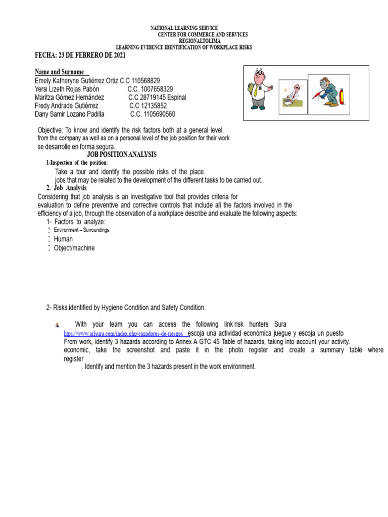 Identifying Workplace Risks and Controls | PDF | Risk | Hazards