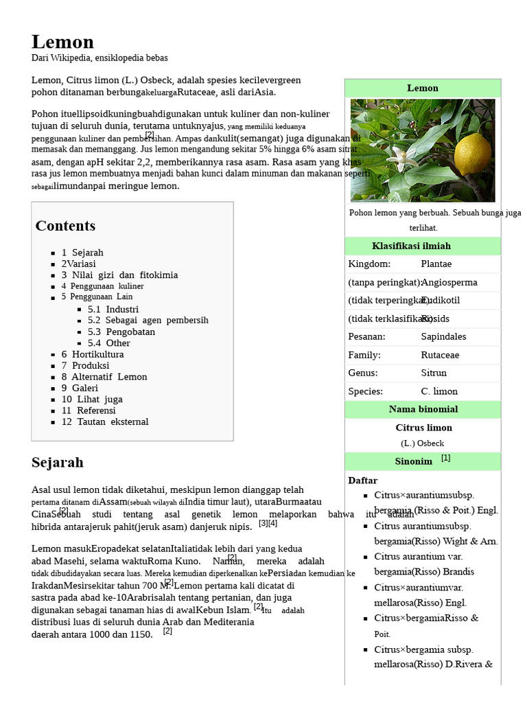 Tanaman Lemon | PDF