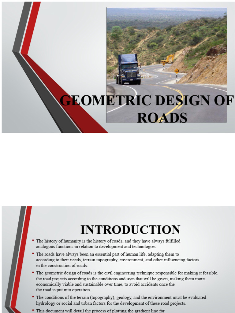 Geometric Road Design Principles | PDF | Topography | Road