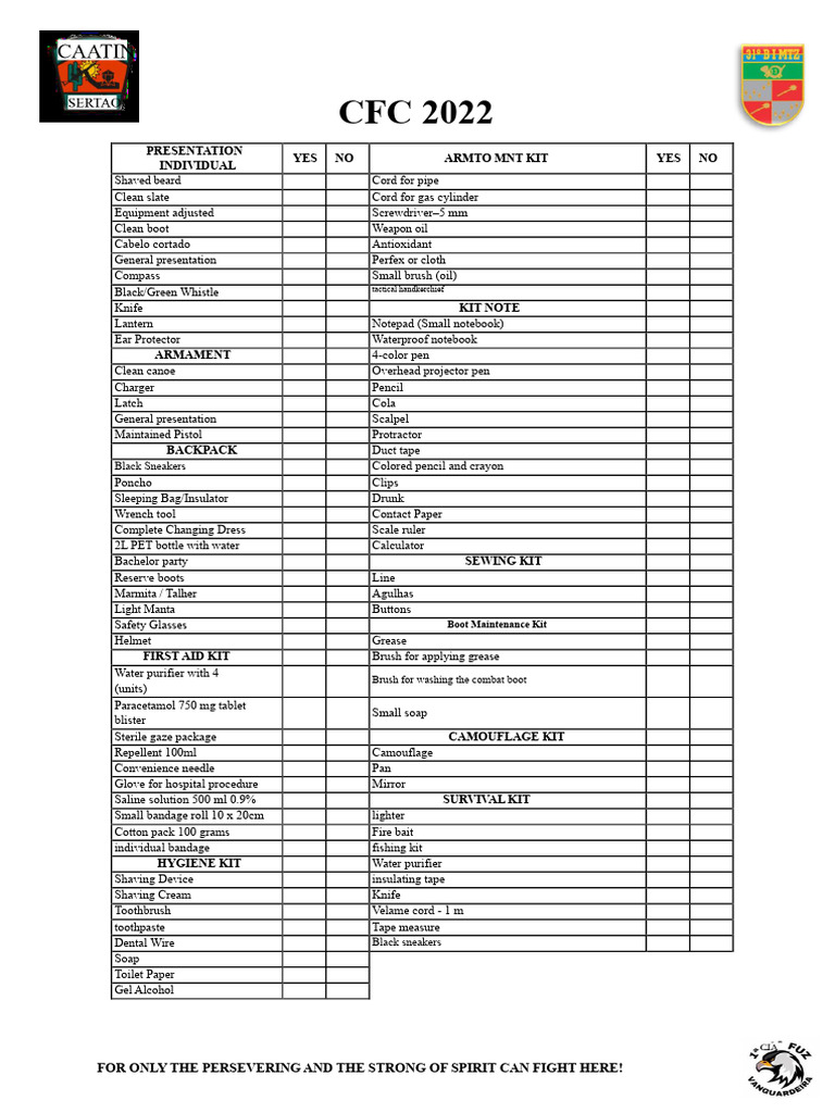 OPERATIONAL PREPARATION CFC | PDF