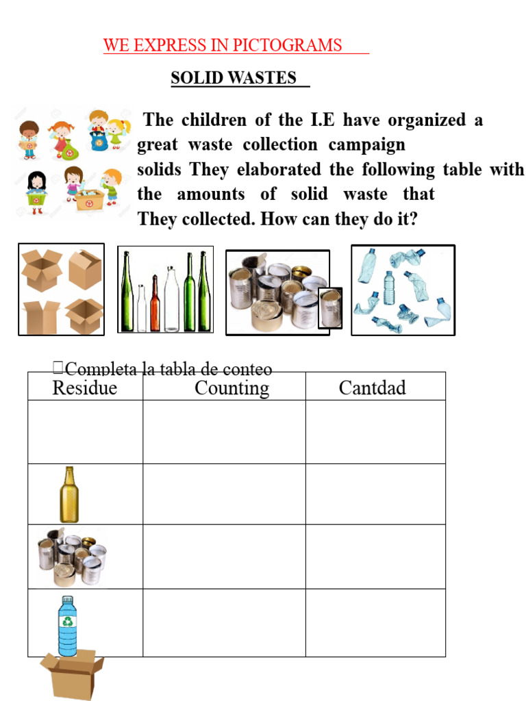 Solid Waste Collection Pictogram Guide | PDF