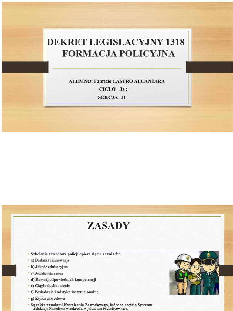Dekret Ustawodawczy 1318 - Formacja Policyjna | PDF