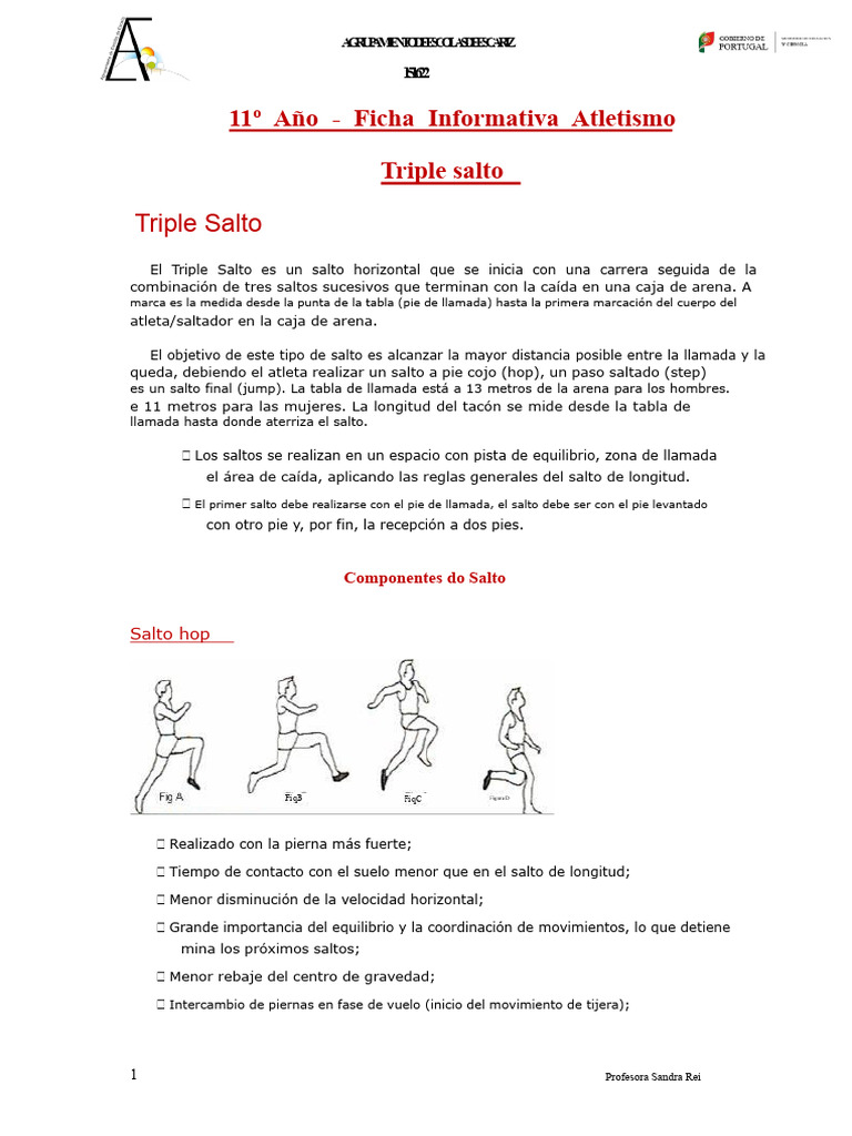 Guía del Triple Salto en Atletismo | PDF | Deporte del atletismo