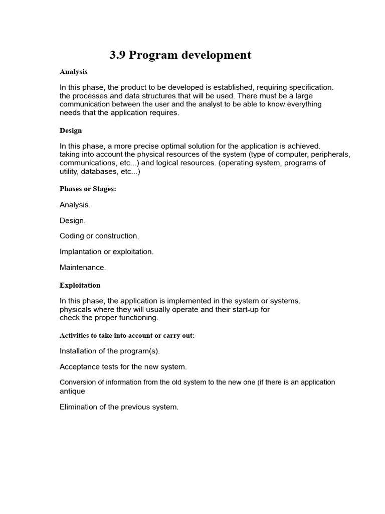3.9 development of programming | PDF | Computer Program | Programming