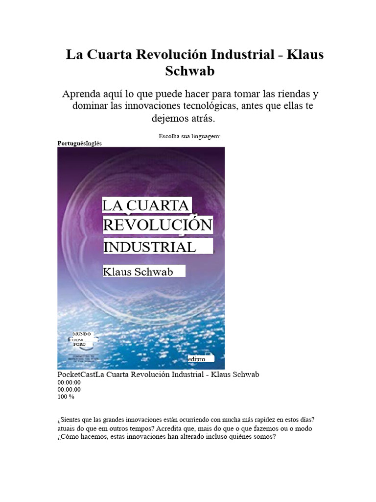 La Cuarta Revolución Industrial | PDF | Inteligencia | Economias