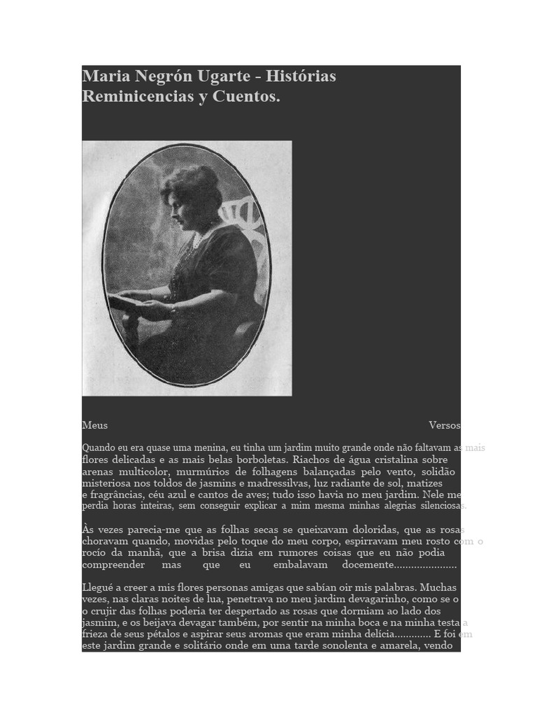 Poemas e Memórias de Maria Negrón | PDF