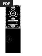 New SCP Anomaly Classification System | PDF
