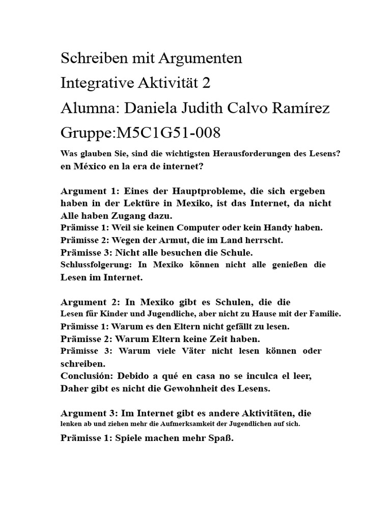 Mit Argumenten Schreiben | PDF