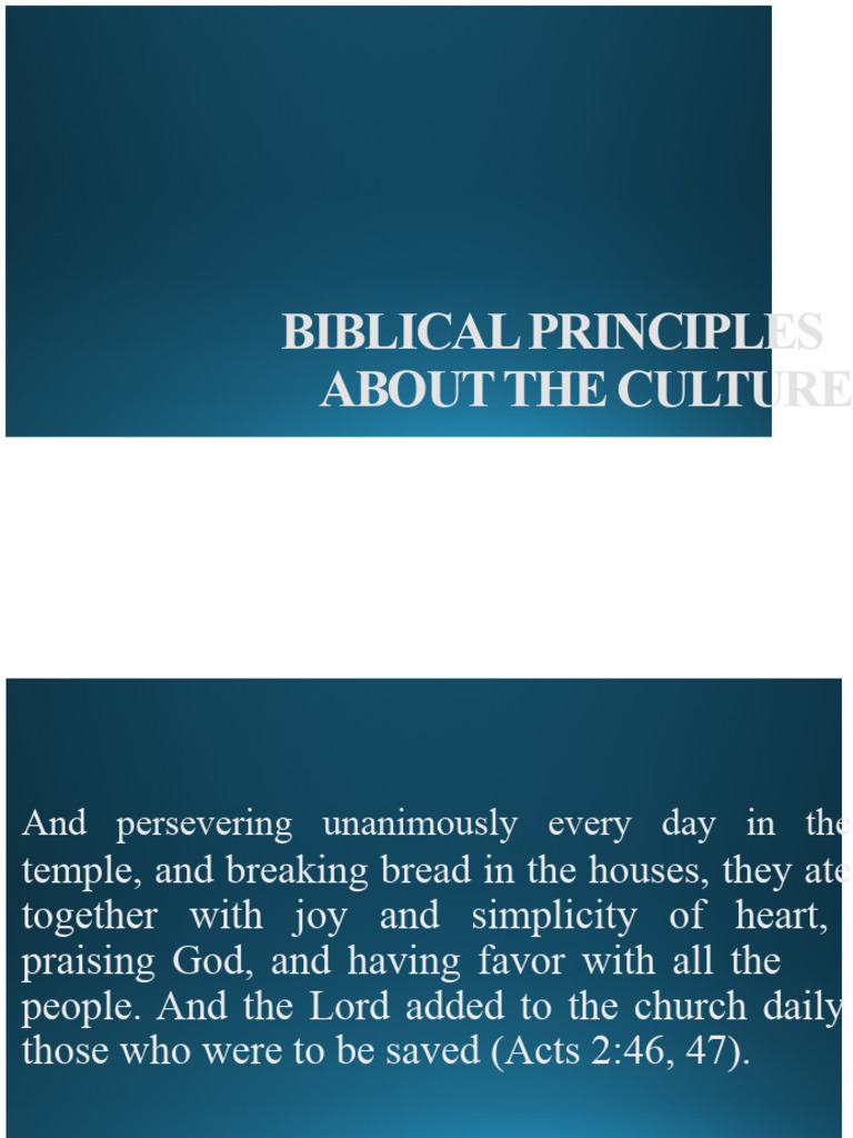Biblical Principles of Christian Worship | PDF | God The Father | Worship
