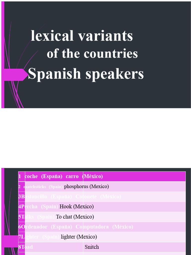 Spanish Lexical Variants by Country | PDF | Grapefruit | Citrus