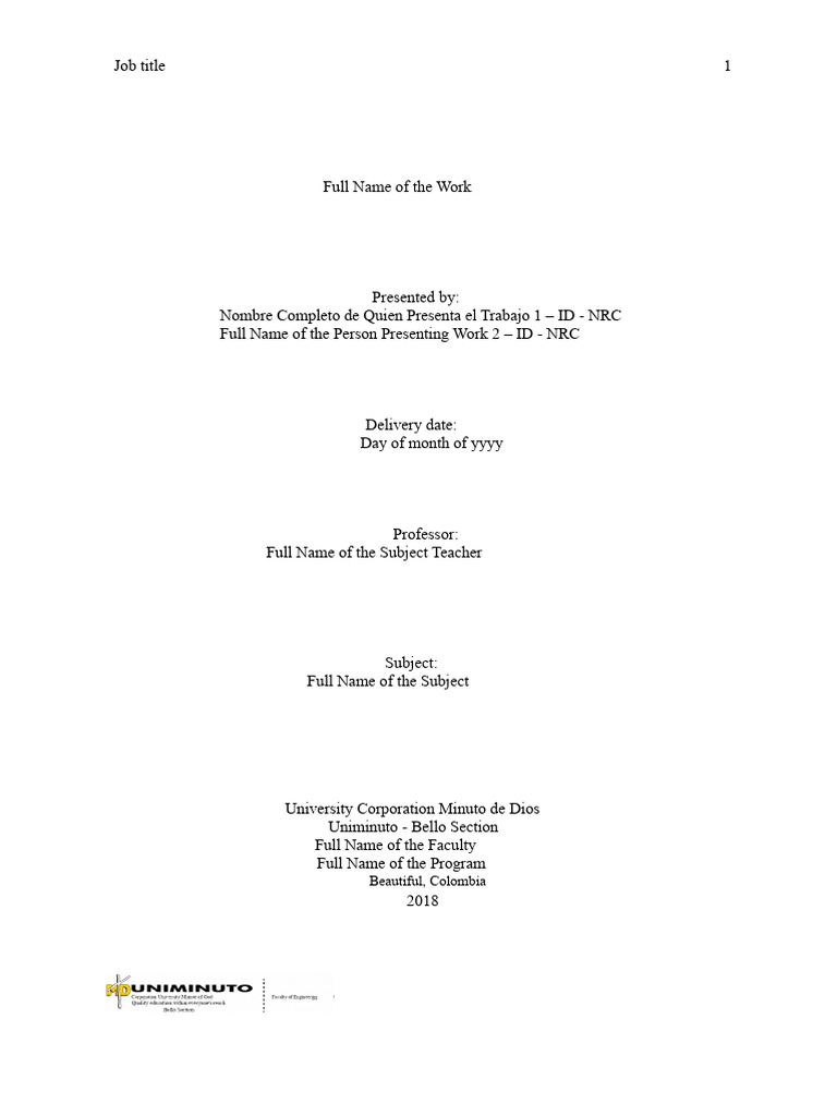 Job Title Document Overview | PDF