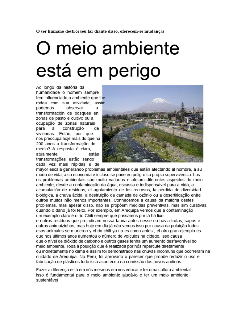 Crônica Do Meio Ambiente | PDF