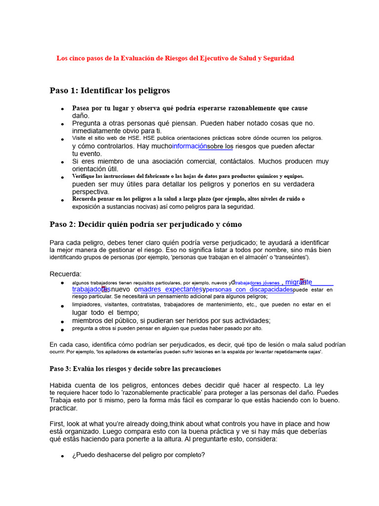 Evaluación de Riesgos en Seguridad Laboral | PDF