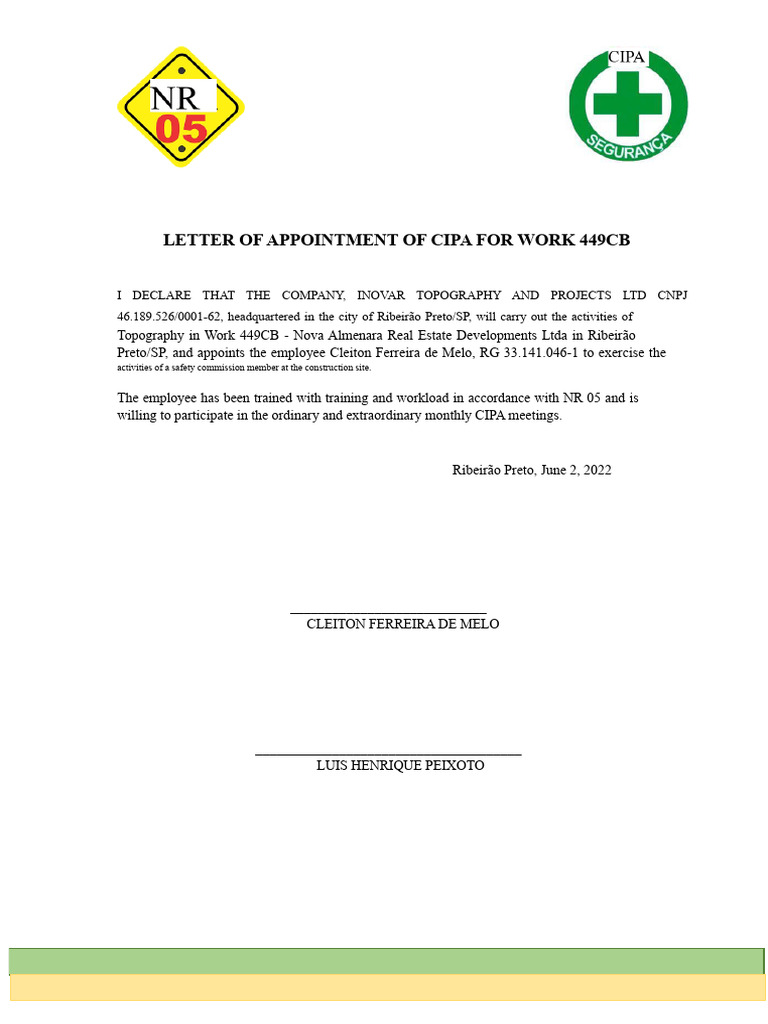 Letter From The Designated Cipa | PDF