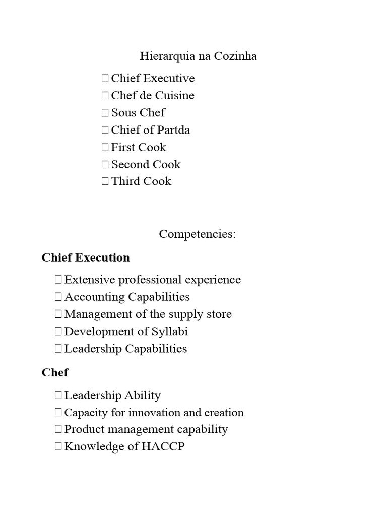 Hierarchy in the Kitchen | PDF