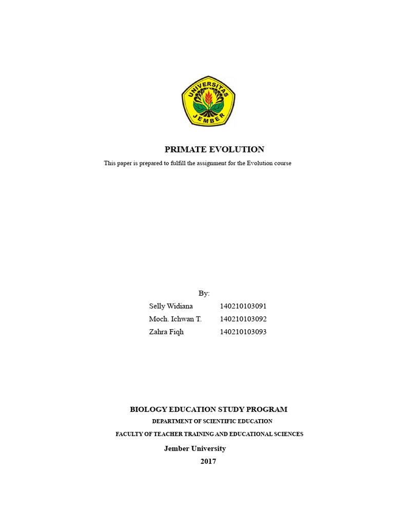Understanding Primate Evolution | PDF | Ape | Hominidae