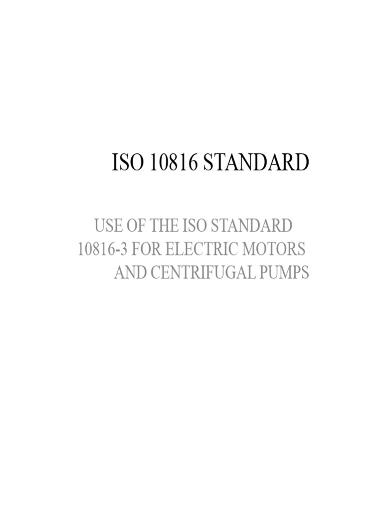 ISO 10816 Standard | PDF | Machines | Pump