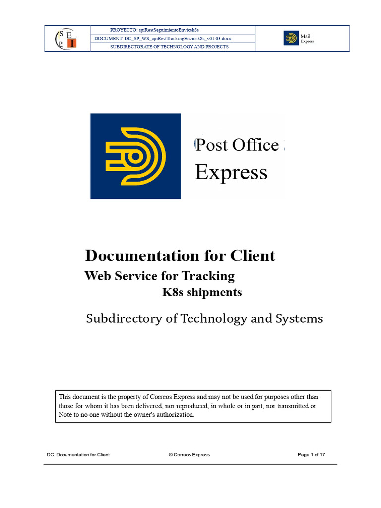 K8s Shipment Tracking API Documentation | PDF | Web Service | World ...
