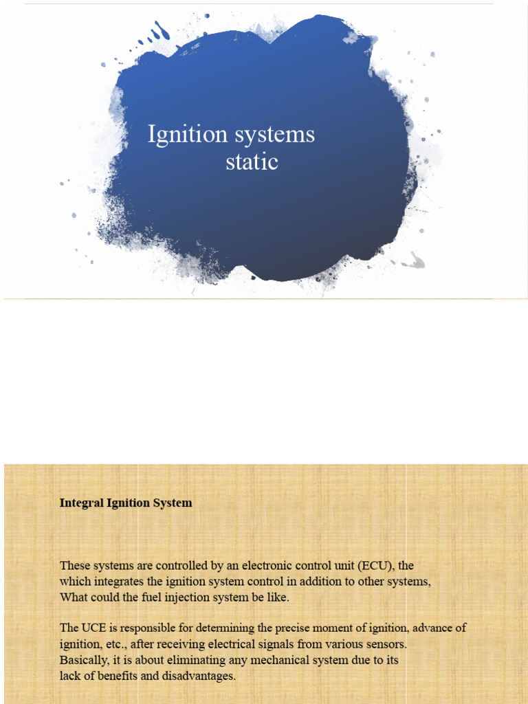 Overview of Static Ignition Systems | PDF | Ignition System | Distributor