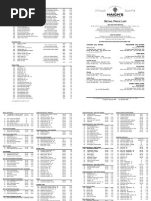 Customer Pricelist