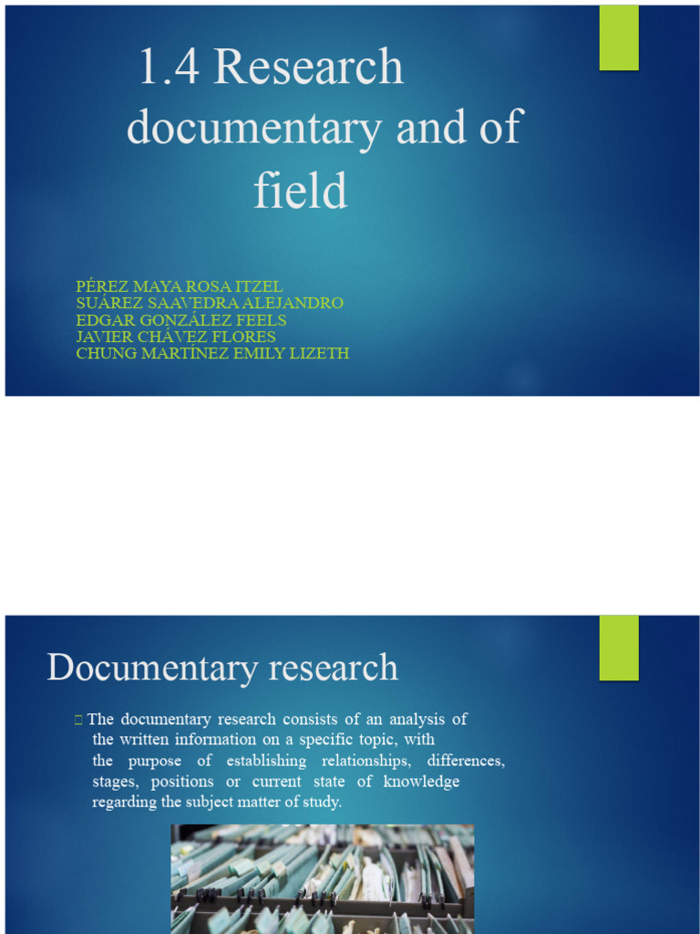 Documentary and Field Research Guide | PDF | Knowledge | Scientific Method