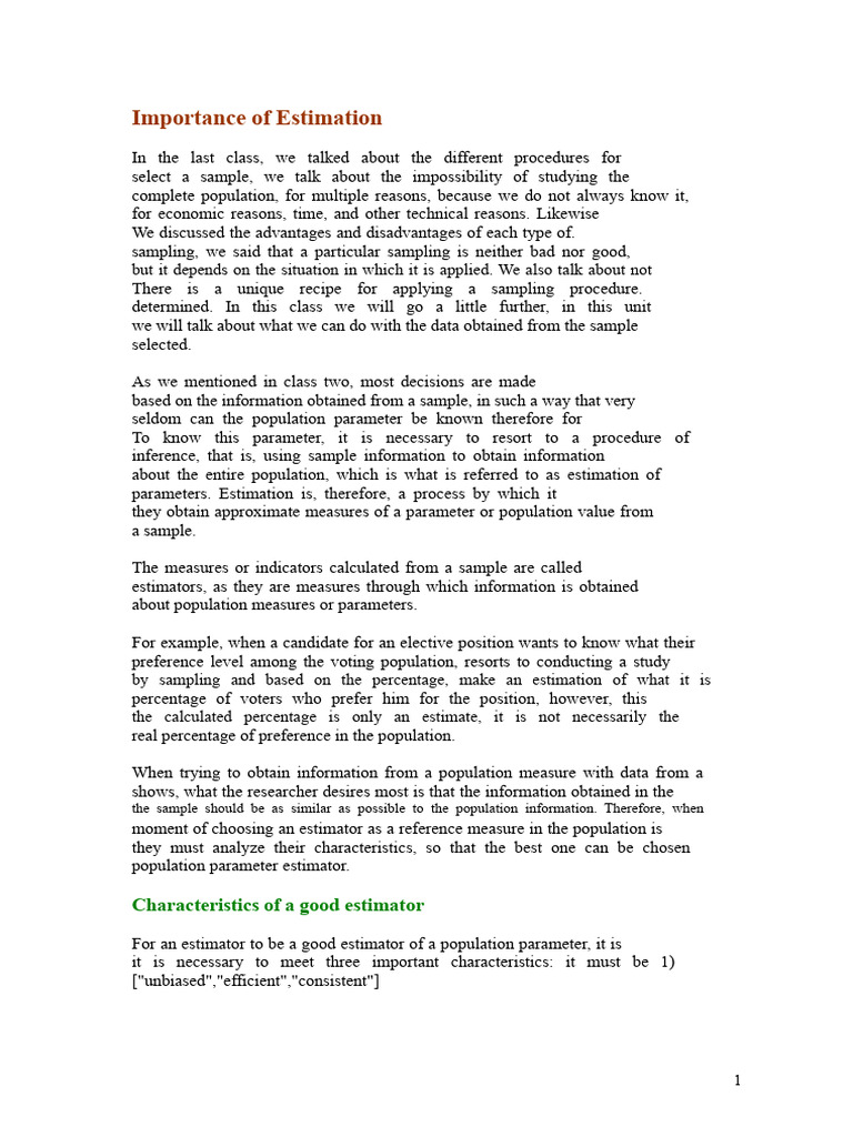 Understanding Parameter Estimation Techniques | PDF | Estimator ...