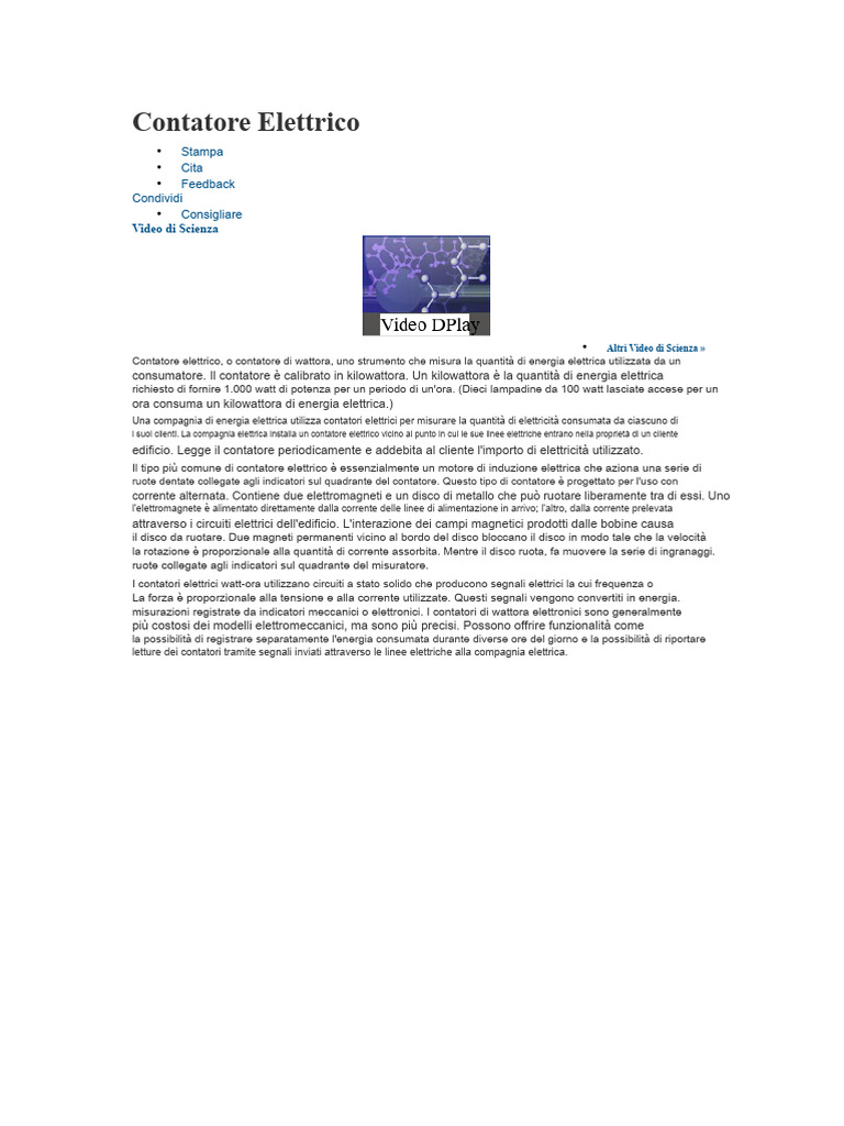 Contatore Elettrico | PDF