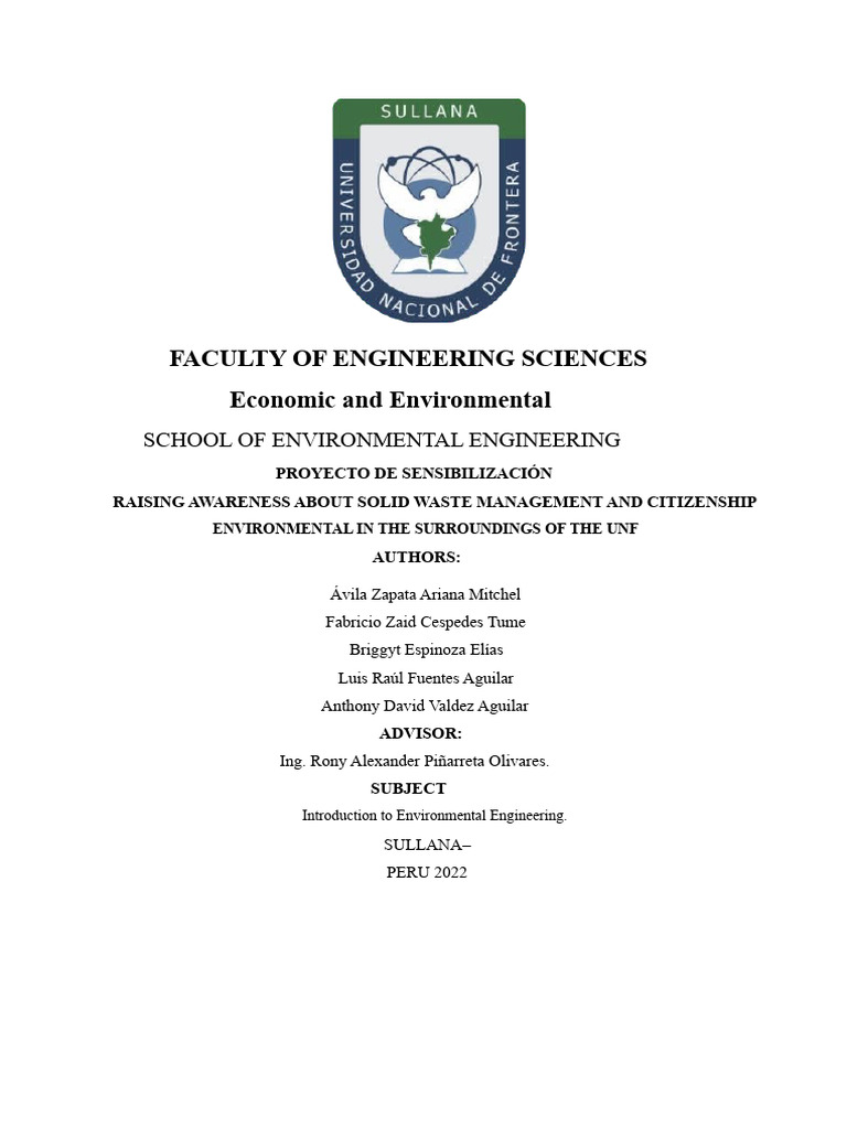 Solid Waste Management Awareness Project | PDF | Recycling | Waste