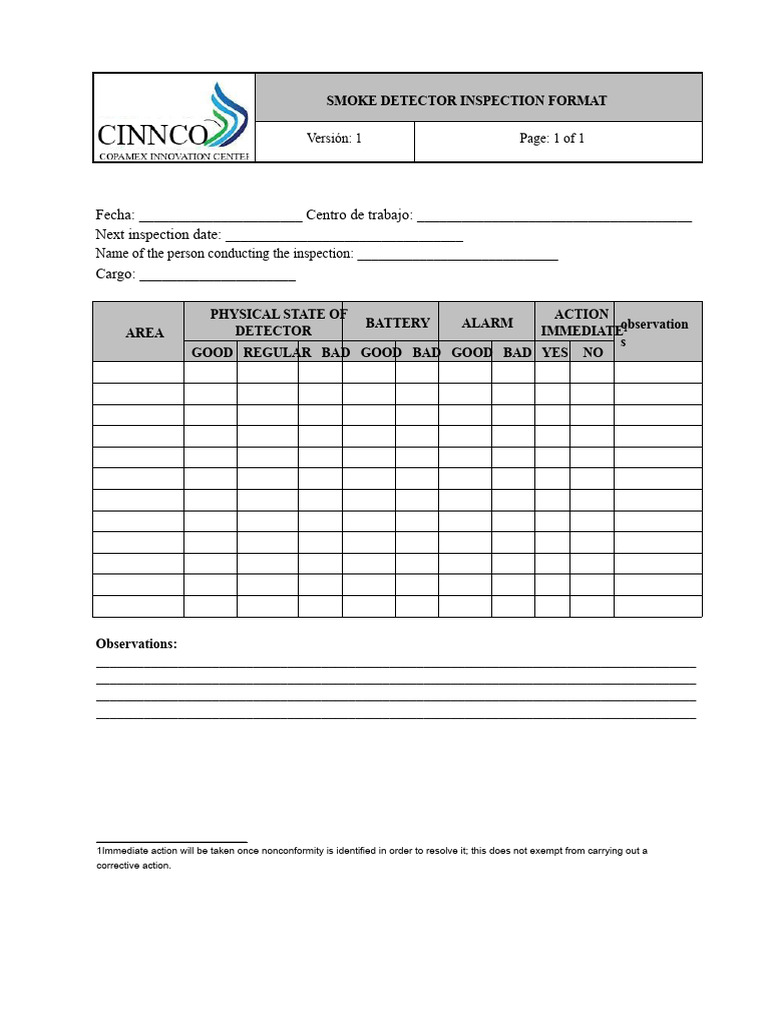 Smoke detector format | PDF