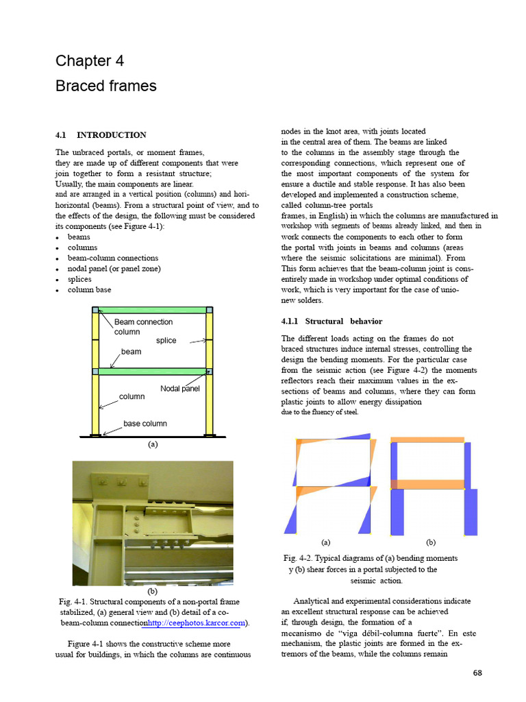 Braced Frame Structural Design Guide | PDF | Beam (Structure) | Bending